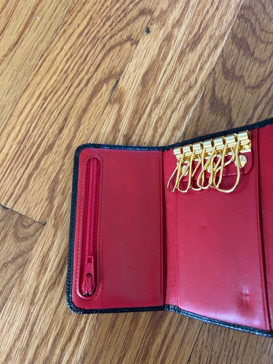 Montblanc leather card and key case